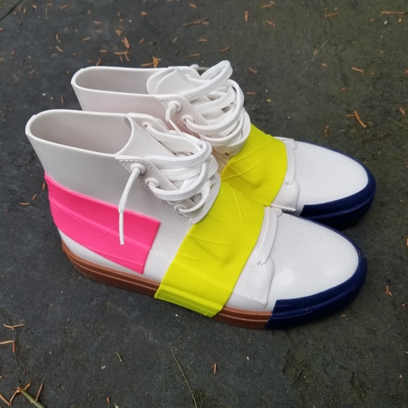 Melissa Shoes - Melissa Crew Sneakers White Multicolor High Top 7